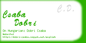 csaba dobri business card